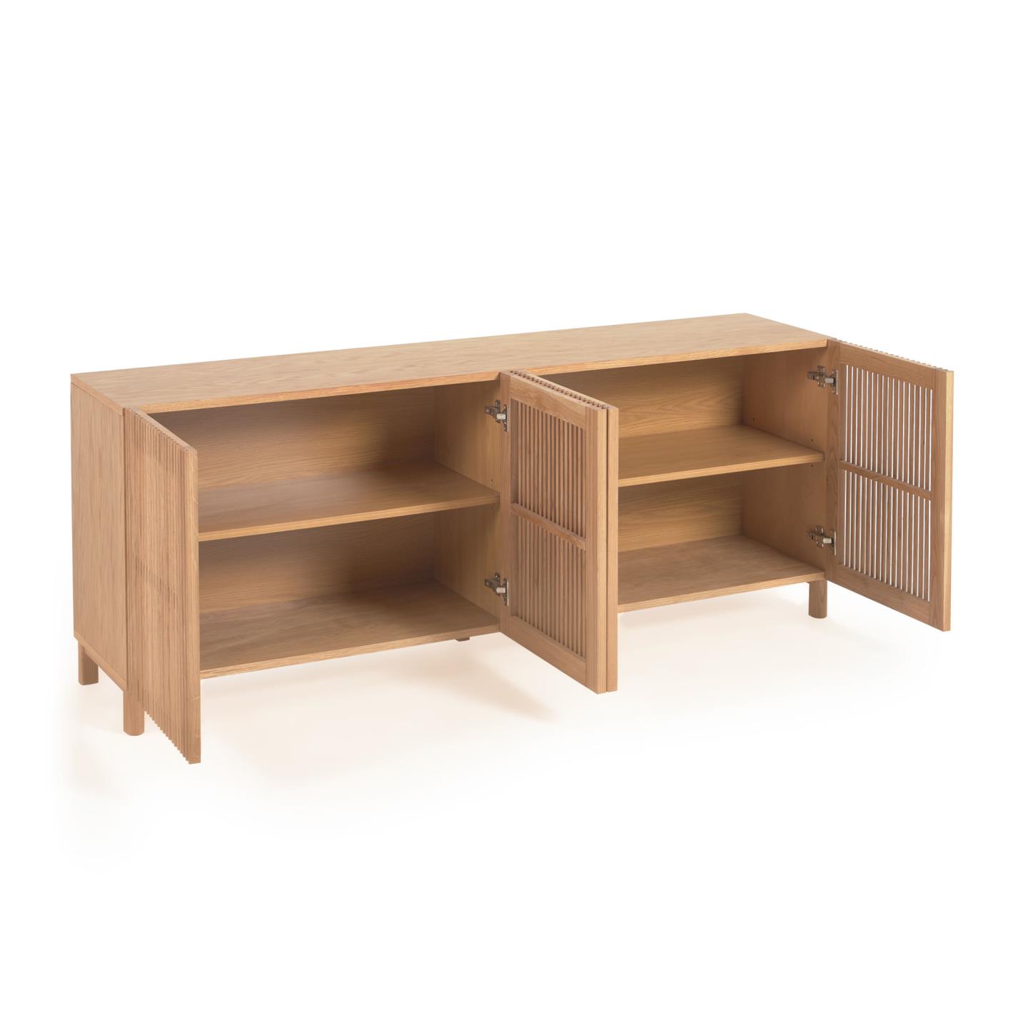 Credenza Beyla 4 ante in legno massello di rovere 180 x 71,5 cm FSC 100 %