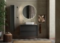 Mobile bagno 2 cassetti con lavabo STEEL 