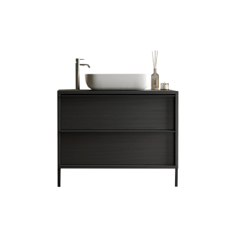 Bagno a terra 2 cassetti - STEEL 