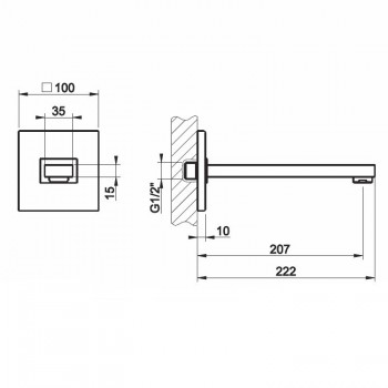 Bocca erogazione lavabo 20114 GESSI