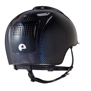 CASCO IN CARBONIO E-LIGHT BLU E NERO LUCIDO, VISIERA BLU METALLIZZATO E 3 INSERTI BLU METALLIZZATO