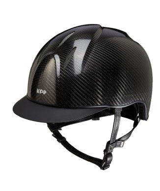 CASCO IN CARBONIO E-LIGHT NERO LUCIDO CON VISIERA NERA OPACA E GRIGLIA IN ACCIAIO INOSSIDABILE