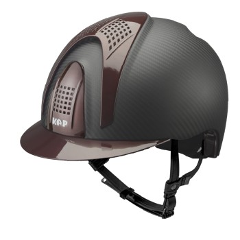 CASCO IN CARBONIO E-LIGHT NERO OPACO CON VISIERA BORDEAUX METALIZZATO E 3 TASSELLI BORDEAUX METALIZZATO