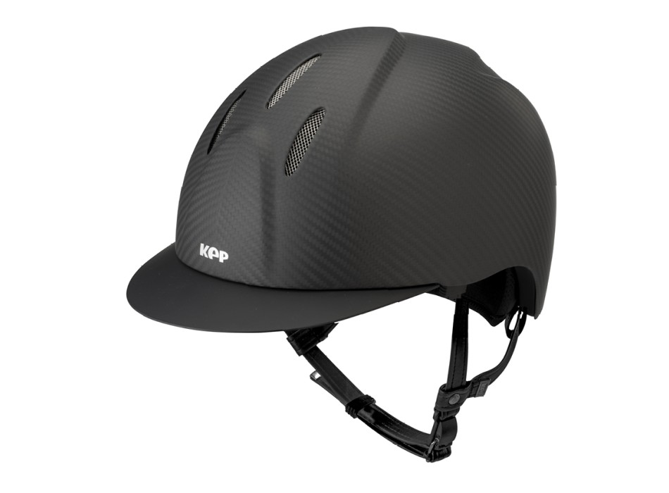 CASCO IN CARBONIO E-LIGHT NERO OPACO CON VISIERA NERA OPACA E GRIGLIA IN ACCIAIO INOSSIDABILE