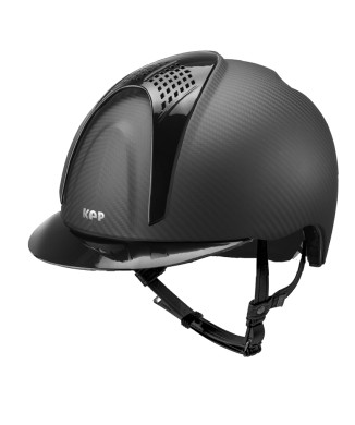 CASCO IN CARBONIO E-LIGHT NERO OPACO CON VISIERA NERO METALIZZATO E 2 TASSELLI NERO METALIZZATO