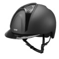 CASCO IN CARBONIO E-LIGHT NERO OPACO CON VISIERA NERO METALIZZATO E 2 TASSELLI NERO METALIZZATO