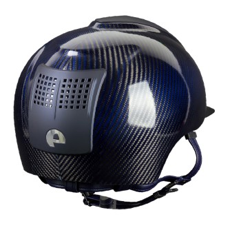 CASCO IN CARBONIO E-LIGHT SHINE BLU / 2 INSERTI BLU MATT