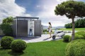 Casetta porta attrezzi in metallo a due battenti HIGHLINE BIOHORT