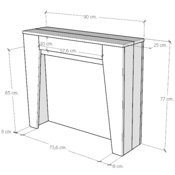 Consolle Anea - Consolle allungabile 90x25/211 cm Anea Bianco Frassino