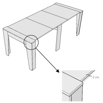 Consolle Anea - Consolle allungabile 90x25/211 cm Anea Bianco Frassino