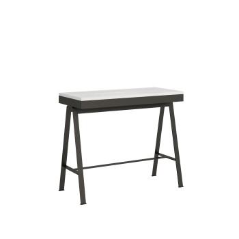 Consolle Banco Evolution telaio Antracite - Consolle allungabile 90x40/196 cm Banco Small Evolution Quercia Natura telaio Antracite