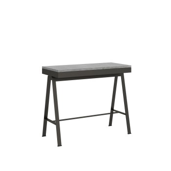 Consolle Banco Evolution telaio Antracite - Consolle allungabile 90x40/196 cm Banco Small Evolution Quercia Natura telaio Antracite