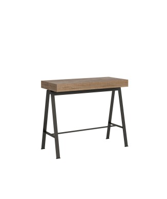 Consolle Banco telaio Antracite - Consolle allungabile 90x40/196 cm Banco Small Premium Quercia Natura telaio Antracite