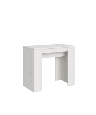 Consolle Basic - Consolle allungabile 90x48/204 cm Basic Small Bianco Frassino