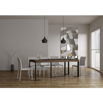 Consolle Futura telaio Antracite - Consolle allungabile 90x40/196 cm Futura Small Premium Quercia Natura telaio Antracite