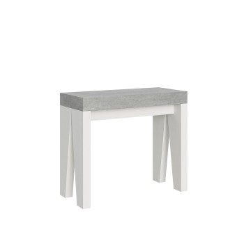 Consolle Naxy - Consolle allungabile 90x40/196 cm Naxy Small Bianco Frassino