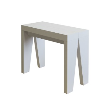 Consolle Naxy - Consolle allungabile 90x40/196 cm Naxy Small Bianco Frassino