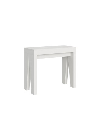 Consolle Naxy - Consolle allungabile 90x40/196 cm Naxy Small Bianco Frassino