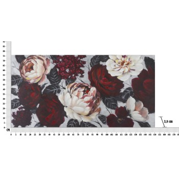 DIPINTO SU TELA WHITE/RED FLOWER LIGHTBACK
150X3,8X76