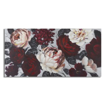 DIPINTO SU TELA WHITE/RED FLOWER LIGHTBACK
150X3,8X76