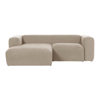 Divano Blok 2 posti chaise longue sinistra beige 240 cm