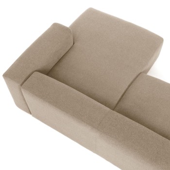 Divano Blok 4 posti chaise longue destra beige 330 cm