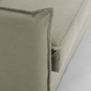 Divano letto Samsa 2 posti visco beige 160 cm