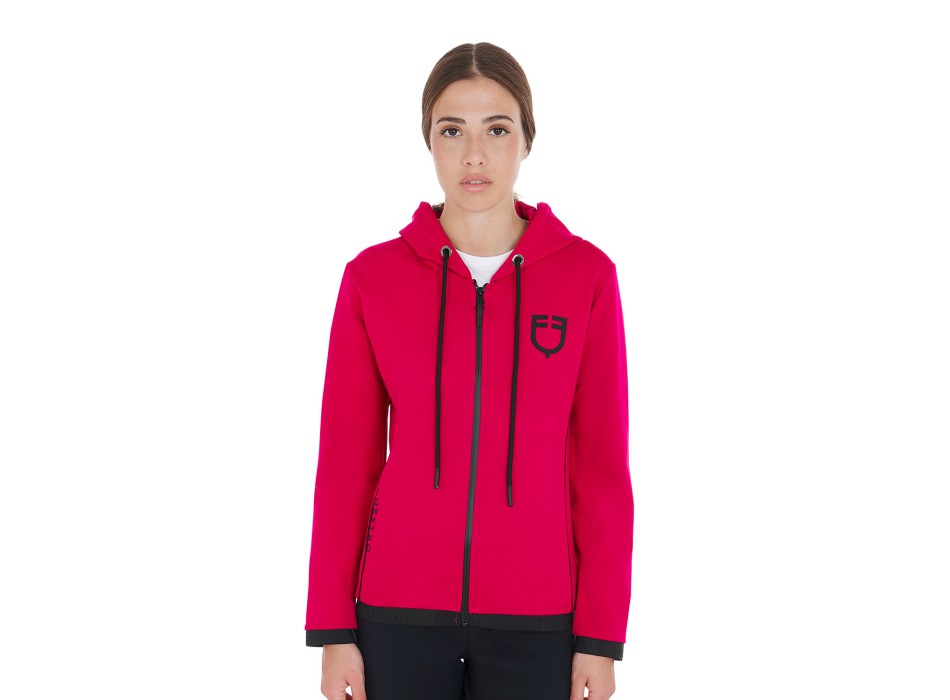 FELPA DONNA ZIP FRONTALE TESSUTO TECNICO INTERLOCK