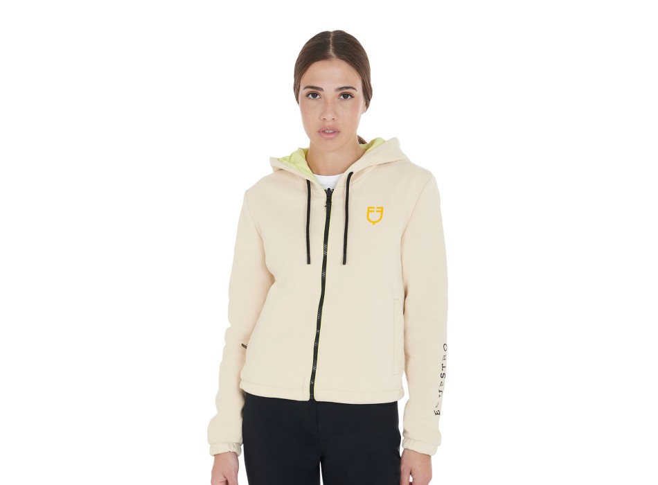 GIACCHETTO DONNA REVERSIBILE CON ZIP E CAPPUCCIO