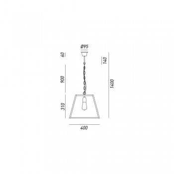 Lampada a sospensione LONDON 205.22.FF