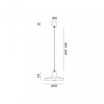 Lampada a sospensione OFFICINA 268.01.FF IL FANALE