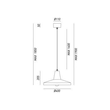 Lampada a sospensione OFFICINA 268.02.FF IL FANALE