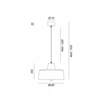 Lampada a sospensione OFFICINA 268.06.FF IL FANALE