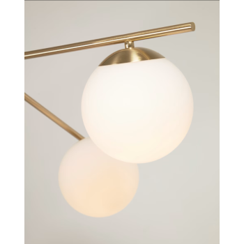 Lampada da soffitto Mahala in acciaio finitura ottone