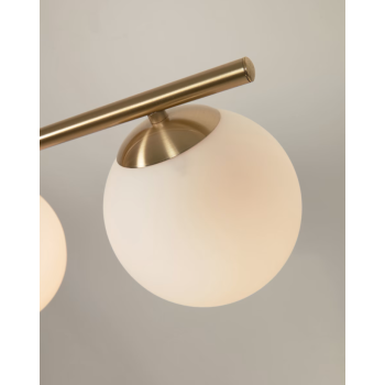 Lampada da soffitto Mahala in acciaio finitura ottone