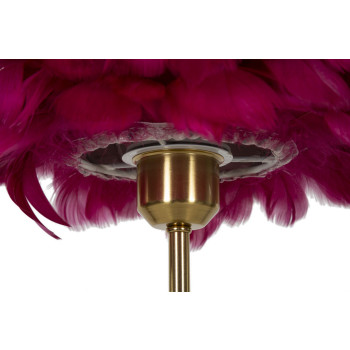 LAMPADA DA TAVOLO BALL FEATHER BORDEAUX