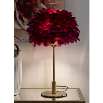 LAMPADA DA TAVOLO BALL FEATHER BORDEAUX