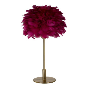 LAMPADA DA TAVOLO BALL FEATHER BORDEAUX