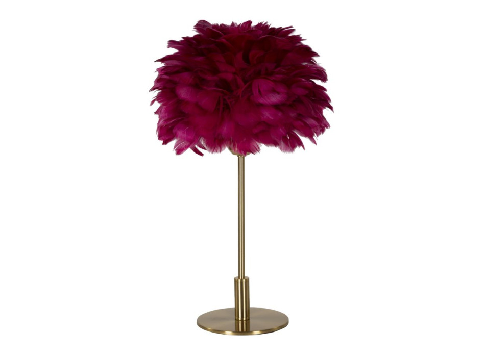 LAMPADA DA TAVOLO BALL FEATHER BORDEAUX