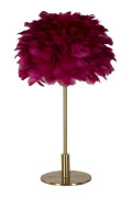 LAMPADA DA TAVOLO BALL FEATHER BORDEAUX