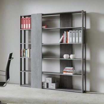 Libreria Kato - Composizione B Kato 6R 2 fianchi 4 fasce lunghe Bianco Frassino