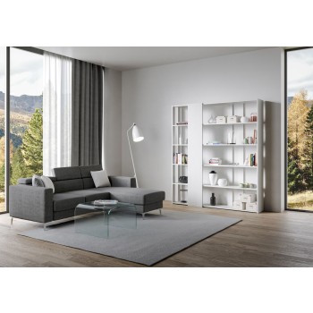 Libreria Kato - Composizione D Kato 6R 2 fianchi 4 fasce lunghe Bianco Frassino