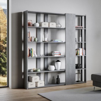 Libreria Kato - Composizione D Kato 6R 2 fianchi 4 fasce lunghe Bianco Frassino