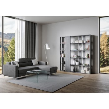 Libreria Kato - Composizione D Kato 6R 2 fianchi 4 fasce lunghe Bianco Frassino