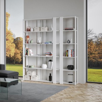 Libreria Kato - Composizione E Kato 6R 8 fasce lunghe Bianco Frassino