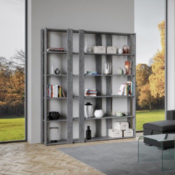 Libreria Kato - Composizione E Kato 6R 8 fasce lunghe Bianco Frassino