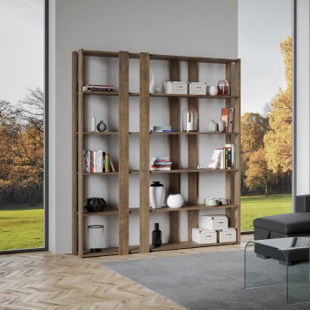 Libreria Kato - Composizione E Kato 6R 8 fasce lunghe Bianco Frassino