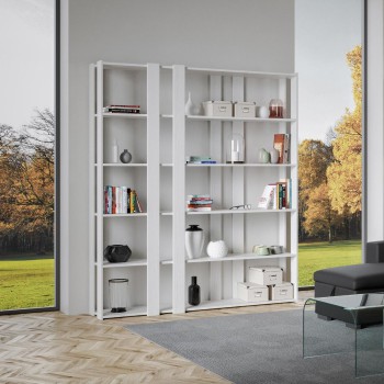 Libreria Kato - Composizione E Kato 6R 8 fasce lunghe Bianco Frassino