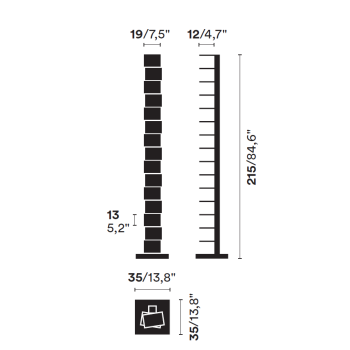 LIBRERIA VERTICALE PTOLOMEO PT215 OPINION CIATTI -PROMO-