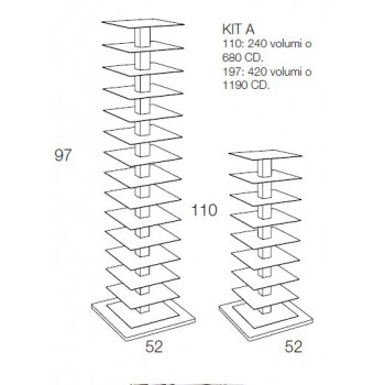 LIBRERIA VERTICALE PTOLOMEO PTX4-A 110 OPINION CIATTI